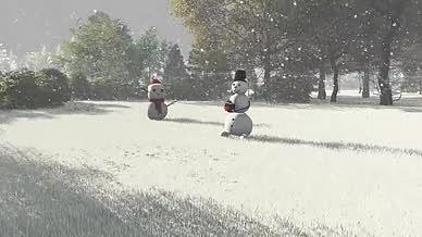 2K雪人背景视频视频的预览图